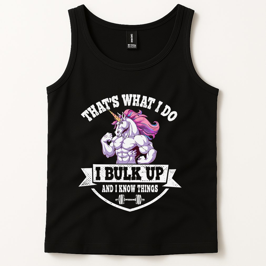 I Bulk Up Funny Unicorn Workout Training Tank Top