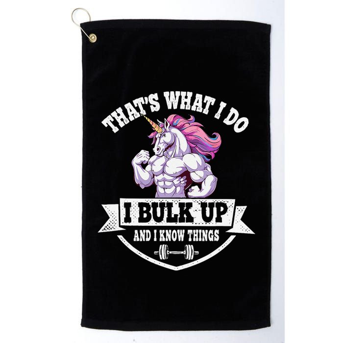 I Bulk Up Funny Unicorn Workout Training Golf Towel