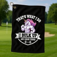 I Bulk Up Funny Unicorn Workout Training Golf Towel