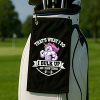 I Bulk Up Funny Unicorn Workout Training Golf Towel