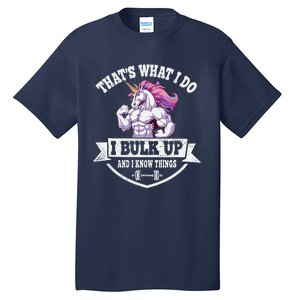 I Bulk Up Funny Unicorn Workout Training Tall T-Shirt