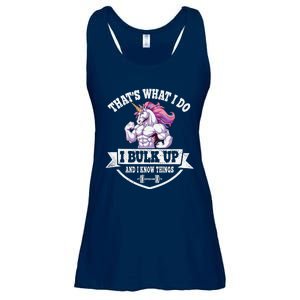 I Bulk Up Funny Unicorn Workout Training Ladies Essential Flowy Tank