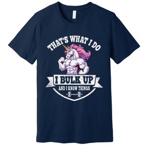 I Bulk Up Funny Unicorn Workout Training Premium T-Shirt