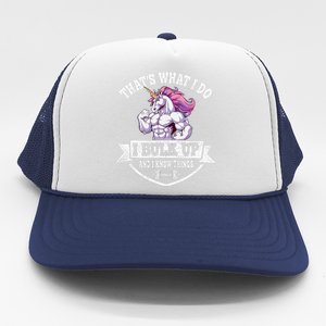 I Bulk Up Funny Unicorn Workout Training Trucker Hat