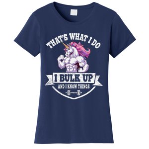 I Bulk Up Funny Unicorn Workout Training Women's T-Shirt