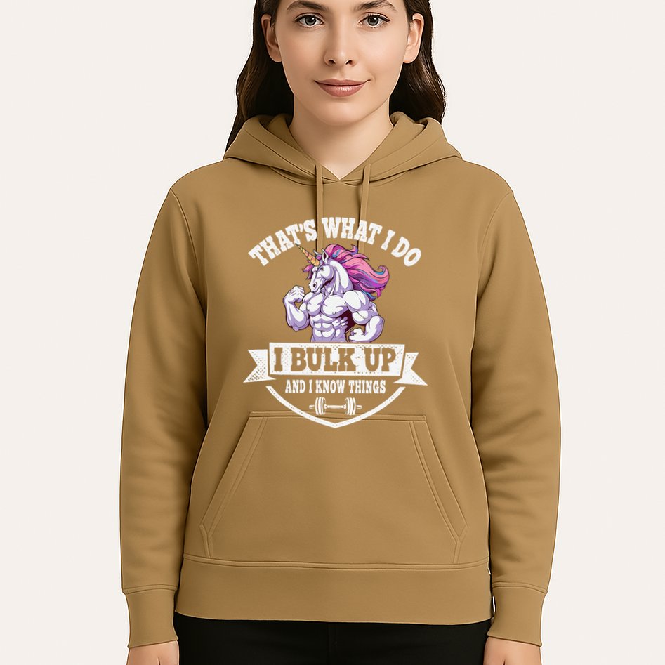 I Bulk Up Funny Unicorn Workout Training Hoodie