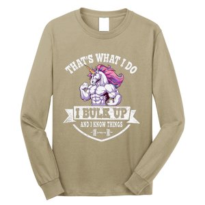 I Bulk Up Funny Unicorn Workout Training Long Sleeve Shirt