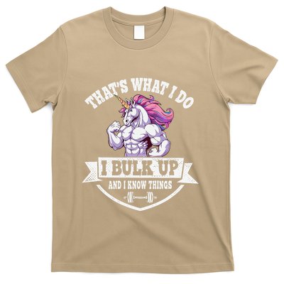 I Bulk Up Funny Unicorn Workout Training T-Shirt