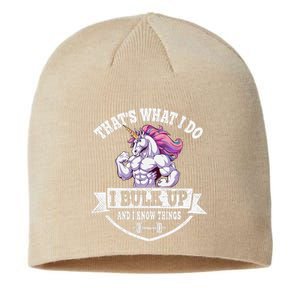 I Bulk Up Funny Unicorn Workout Training Sustainable Beanie