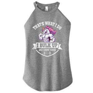 I Bulk Up Funny Unicorn Workout Training Women's Perfect Tri Rocker Tank