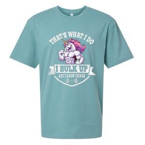 I Bulk Up Funny Unicorn Workout Training Sueded Cloud Jersey T-Shirt