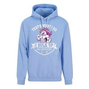 I Bulk Up Funny Unicorn Workout Training Unisex Surf Hoodie