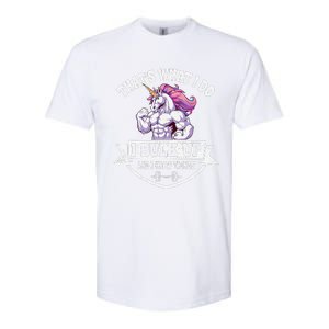 I Bulk Up Funny Unicorn Workout Training Softstyle CVC T-Shirt