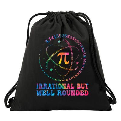 Irrational But Well Rounded Pi Day Math Geek Teacher Drawstring Bag