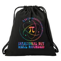 Irrational But Well Rounded Pi Day Math Geek Teacher Drawstring Bag