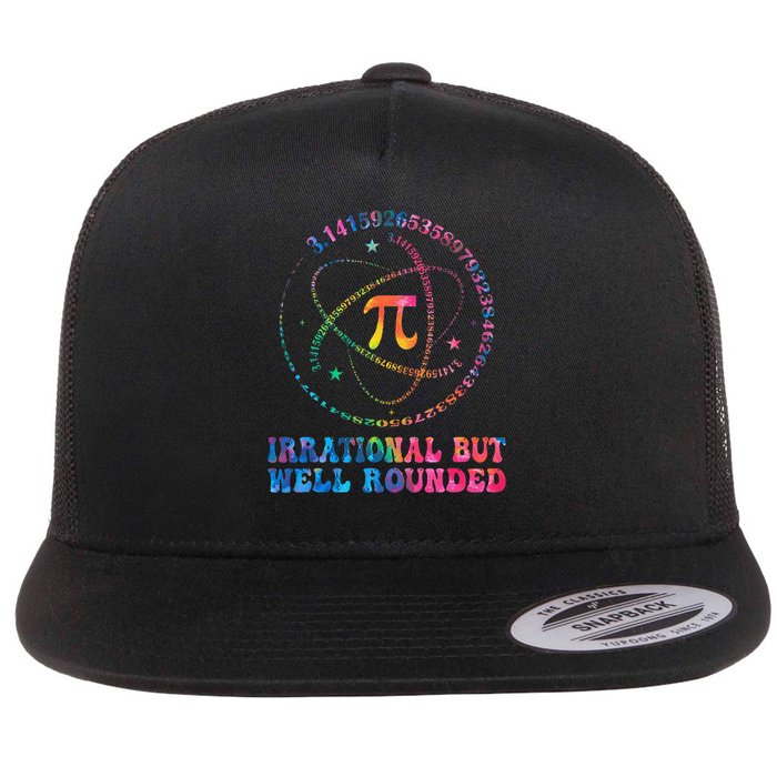 Irrational But Well Rounded Pi Day Math Geek Teacher Flat Bill Trucker Hat