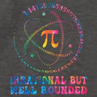 Irrational But Well Rounded Pi Day Math Geek Teacher Vector Backpack
