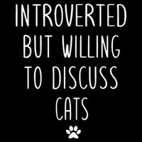 Introverted But Willing To Discuss Cats Flat Bill Trucker Hat