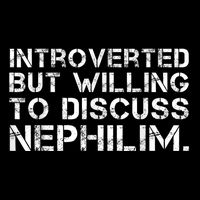 Introverted But Willing To Discuss Nephilim Funny Introverted Design Flat Bill Trucker Hat
