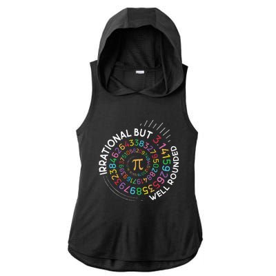 Irrational But Well Rounded Pi Day Math Teacher Ladies PosiCharge Tri-Blend Wicking Draft Hoodie Tank