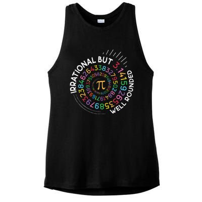 Irrational But Well Rounded Pi Day Math Teacher Ladies PosiCharge Tri-Blend Wicking Tank