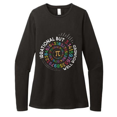 Irrational But Well Rounded Pi Day Math Teacher Womens CVC Long Sleeve Shirt