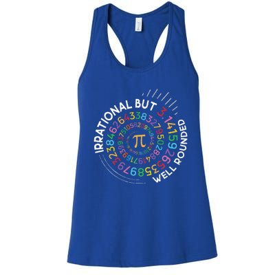 Irrational But Well Rounded Pi Day Math Teacher Women's Racerback Tank