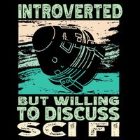 Introverted But Willing To Discuss Scifi Science Fiction 7-Panel Snapback Hat
