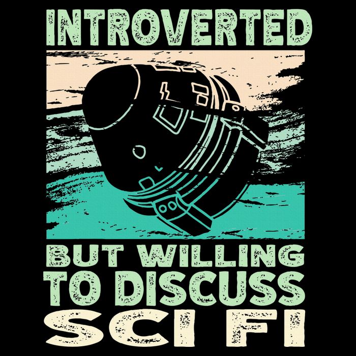 Introverted But Willing To Discuss Scifi Science Fiction 7-Panel Snapback Hat