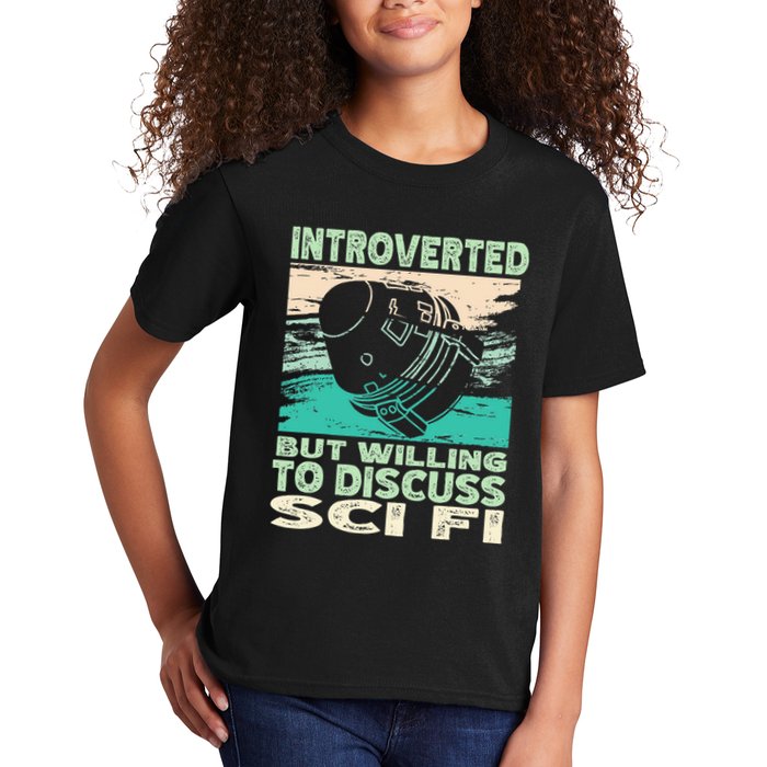 Introverted But Willing To Discuss Scifi Science Fiction Kids T-Shirt