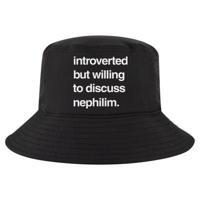 Introverted But Willing To Discuss Nephilim Cool Comfort Performance Bucket Hat