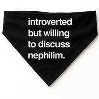 Introverted But Willing To Discuss Nephilim USA-Made Doggie Bandana