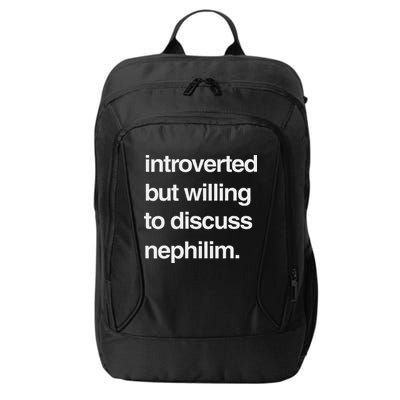 Introverted But Willing To Discuss Nephilim City Backpack