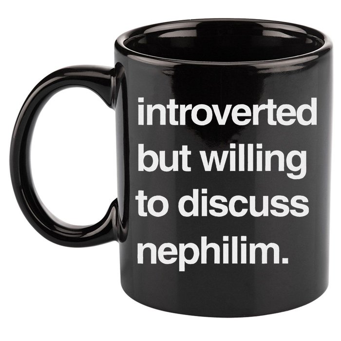 Introverted But Willing To Discuss Nephilim 11oz C Handle Ceramic Mug