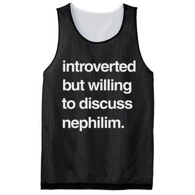 Introverted But Willing To Discuss Nephilim Mesh Reversible Basketball Jersey Tank