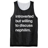 Introverted But Willing To Discuss Nephilim Mesh Reversible Basketball Jersey Tank
