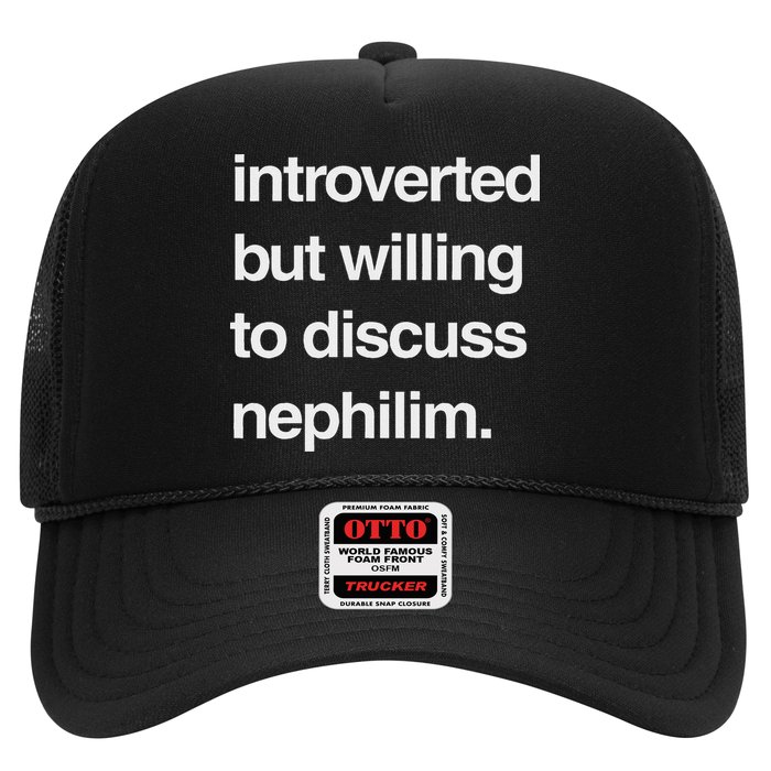 Introverted But Willing To Discuss Nephilim Trucker Hat