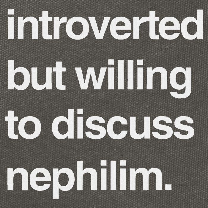 Introverted But Willing To Discuss Nephilim Cotton Canvas Backpack