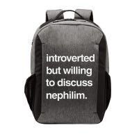 Introverted But Willing To Discuss Nephilim Vector Backpack