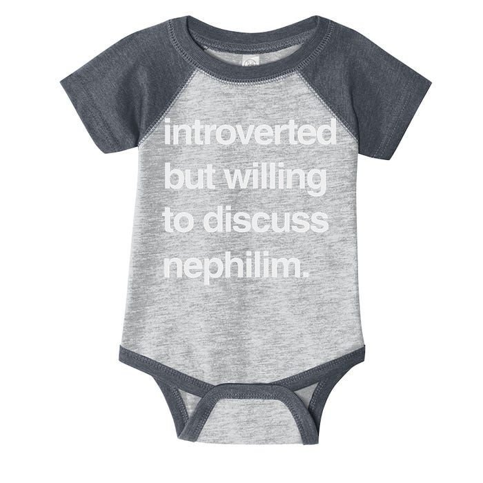 Introverted But Willing To Discuss Nephilim Infant Baby Jersey Bodysuit