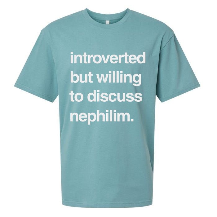 Introverted But Willing To Discuss Nephilim Sueded Cloud Jersey T-Shirt
