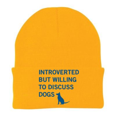 Introverted But Willing To Discuss Dogs Knit Cap Winter Beanie