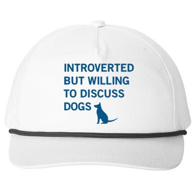 Introverted But Willing To Discuss Dogs Snapback Five-Panel Rope Hat