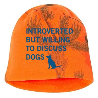 Introverted But Willing To Discuss Dogs Kati - Camo Knit Beanie