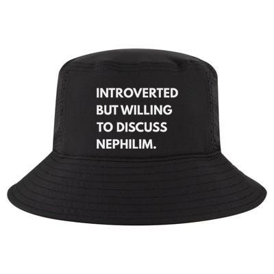 Introverted But Willing To Discuss Nephilim Cool Comfort Performance Bucket Hat