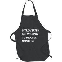 Introverted But Willing To Discuss Nephilim Full-Length Apron With Pockets