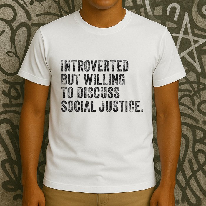 Introverted But Willing To Discuss Social Justice Vintage T-Shirt