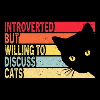 Introverted But Willing To Discuss Cats Vintage Cat Lover 16 in Basic Backpack