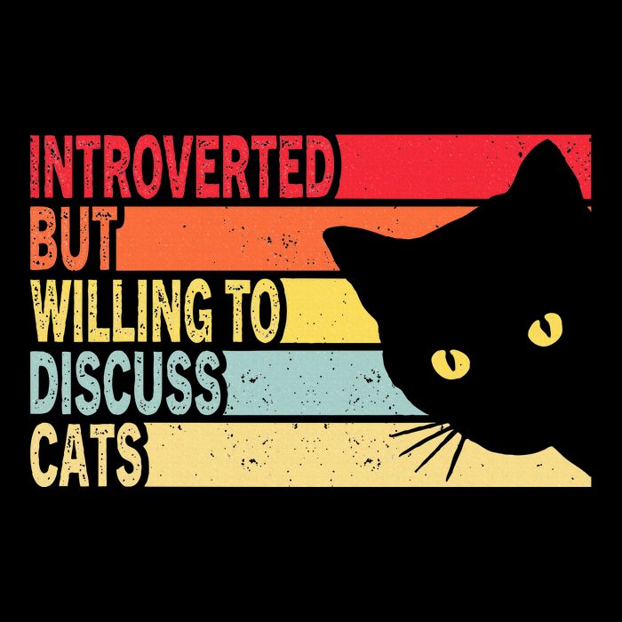 Introverted But Willing To Discuss Cats Vintage Cat Lover 16 in Basic Backpack