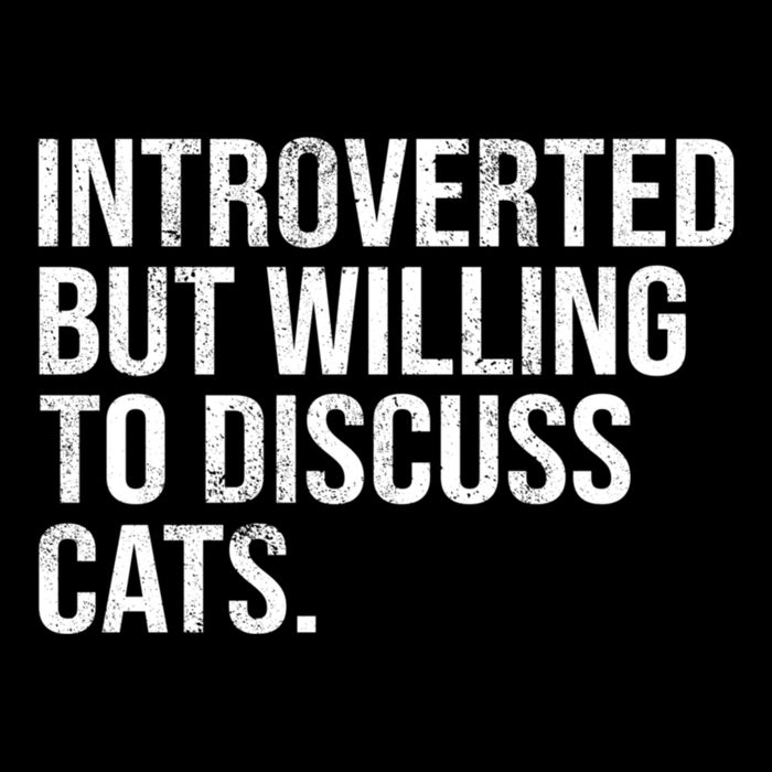 Introverted But Willing To Discuss Cats Introverts Full-Length Apron With Pockets